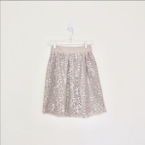 J Crew sparkle holiday Christmas NYE lace skirt 00